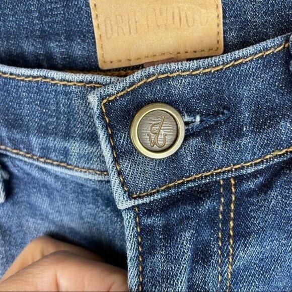 Driftwood Amelia Skraight Crop Classic Fit Frayed Step Hem Ankle Length Jeans 26 - Picture 3 of 8